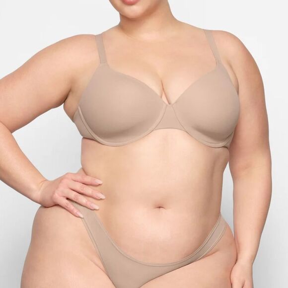 SKIMS FITS EVERYBODY T-SHIRT BRA MICA‎ 32C NWT - Picture 2 of 9